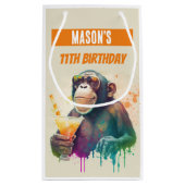 Summer vibes Monkey - Geburtstag Kleine Geschenktüte (Rückseite)
