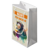 Summer vibes Monkey - Geburtstag Kleine Geschenktüte (Vorderseite Schrägansicht)