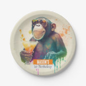 Summer vibes Monkey - Geburtstagsparty - Pappteller (Vorderseite)