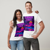 Summer Vibes Neon Beach Retro T - Shirt (Unisex)