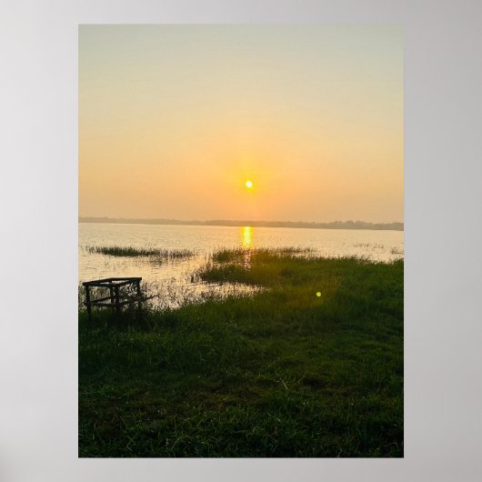 Summer Vibes | Ombre Beach Sun & Sand Monogram for Poster (Vorne)