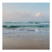 Summer Vibes | Ombre Beach Sun & Sand Monogram Poster (Vorderseite)