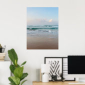 Summer Vibes | Ombre Beach Sun & Sand Monogram Poster (Heimbüro)