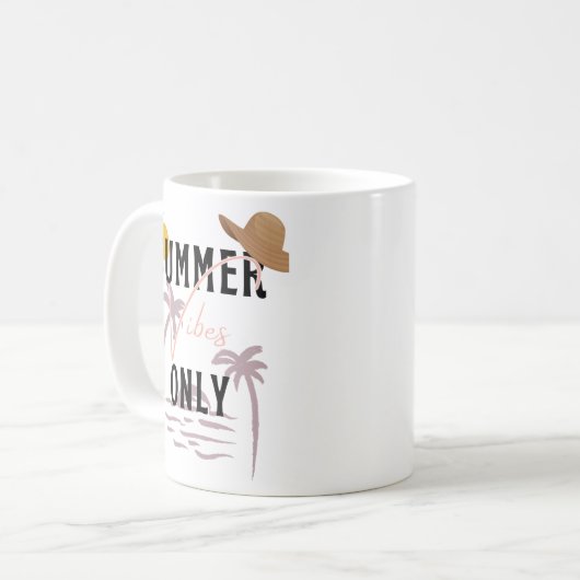 Summer Vibes Only Beach Kaffeetasse (Vorderseite Links)