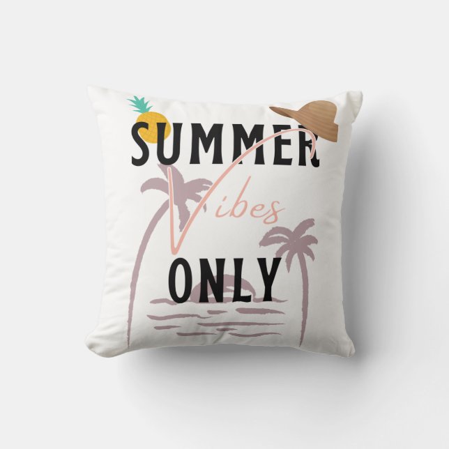 Summer Vibes Only Beach Kissen (Vorderseite)