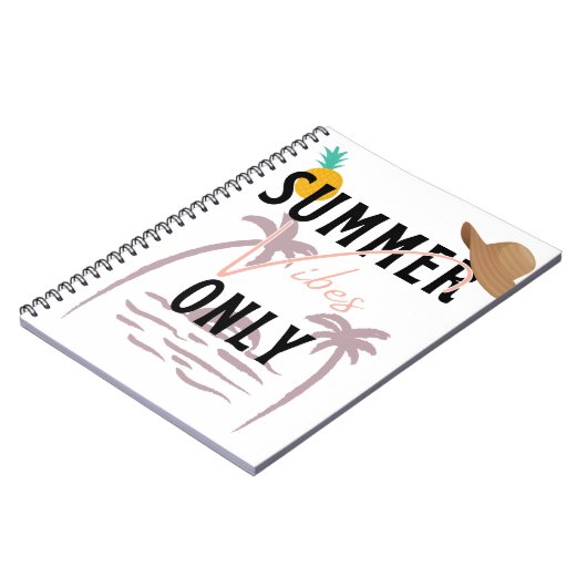 Summer Vibes Only Beach Notizblock (Linke Seite)