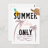 Summer Vibes Only Beach Postkarte (Vorne/Hinten)