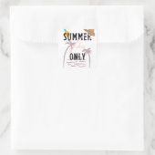 Summer Vibes Only Beach Quadratischer Aufkleber (Tasche)