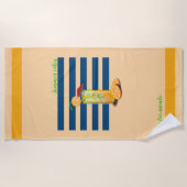 "Summer Vibes" Orange Dolce Far Niente Beach Handt Strandtuch (Vorderseite)