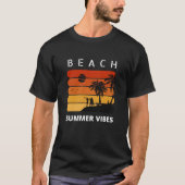 Summer Vibes Orange Retro Beach T - Shirt (Vorderseite)