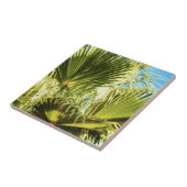 Summer Vibes Palm Tree Blätter Blassgrün Fliese (Seite)