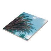 Summer Vibes Palm Tree Blätter Blassgrün Fliese (Seite)