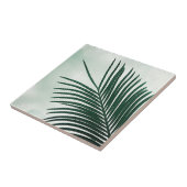 Summer Vibes Palm Tree Blätter Blassgrün Fliese (Seite)