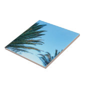 Summer Vibes Palm Tree Blätter Blassgrün Fliese (Seite)