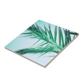 Summer Vibes Palm Tree Blätter Blassgrün Fliese (Seite)