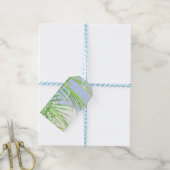 Summer Vibes Palm Tree Blätter Blassgrün Geschenkanhänger (Mit Garn)