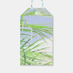 Summer Vibes Palm Tree Blätter Blassgrün Geschenkanhänger