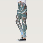 Summer Vibes Palm Tree Blätter Blassgrün Leggings (Links)