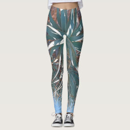 Summer Vibes Palm Tree Blätter Blassgrün Leggings