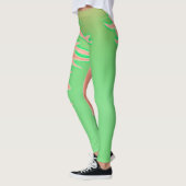 Summer Vibes Palm Tree Blätter Blassgrün Leggings (Links)