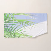 Summer Vibes Palm Tree Blätter Blassgrüne Pastel Badhandtuch Set (Handtuch)