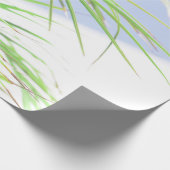 Summer Vibes Palm Tree Blätter Blassgrüne Pastel Geschenkpapier (Ecke)