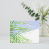 Summer Vibes Palm Tree Blätter Blassgrüne Pastel Postkarte (Stehend Vorderseite)