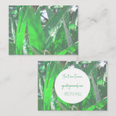 Summer Vibes Palm Tree Blätter Blassgrüne Pastel Visitenkarte (Vorne/Hinten)