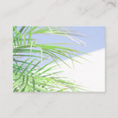 Summer Vibes Palm Tree Blätter Blassgrüne Pastel Visitenkarte (Vorderseite)