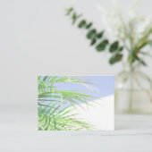 Summer Vibes Palm Tree Blätter Blassgrüne Pastel Visitenkarte (Stehend Vorderseite)