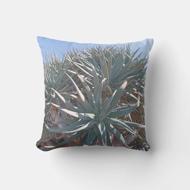 Summer Vibes Palm Tree Cactus Pale Green Kissen (Vorderseite)