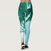 Summer Vibes Palm Tree Cactus Pale Green Leggings (Rückseite)