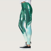 Summer Vibes Palm Tree Cactus Pale Green Leggings (Links)