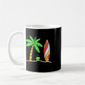 Summer Vibes Palm Trees Surfboard Surfer Coconut S Kaffeetasse (Links)
