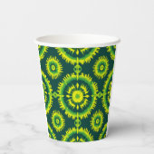 Summer Vibes Paper Cup Circles Design Pappbecher (Rückseite)