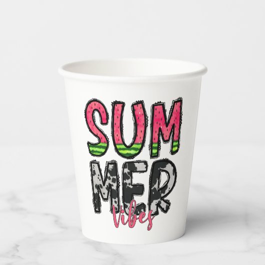 Summer Vibes Paper Cup Pappbecher (Rückseite)