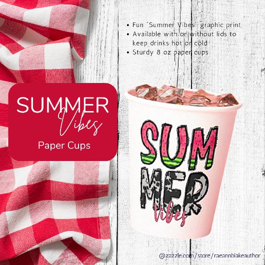 Summer Vibes Paper Cup Pappbecher