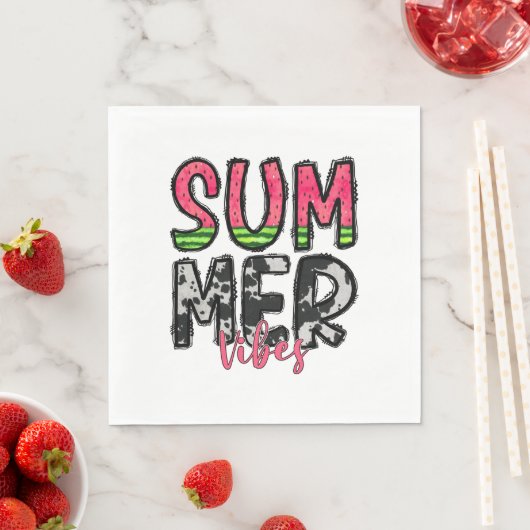 Summer Vibes Paper Napkin Serviette (Beispiel)