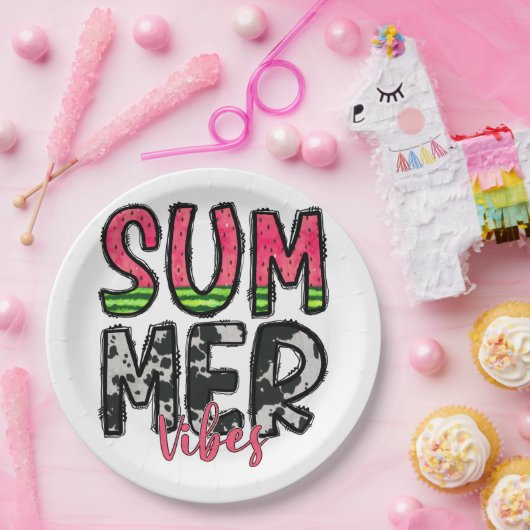 Summer Vibes Paper Plate Pappteller (Party)