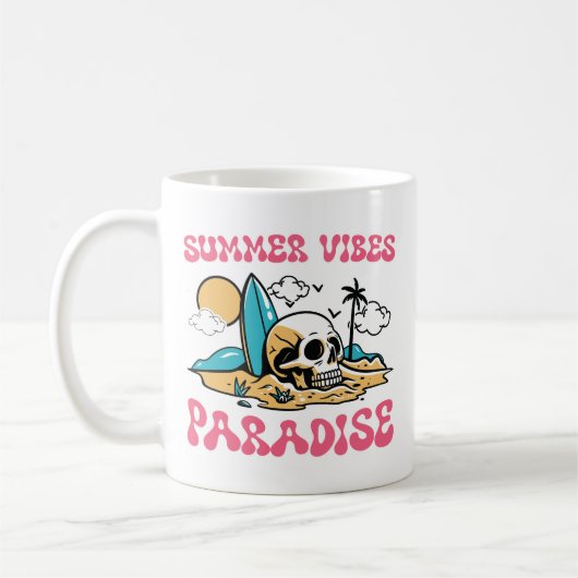Summer Vibes Paradise - Skull Kaffeetasse (Links)