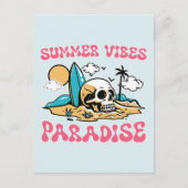 Summer Vibes Paradise - Skull Postkarte (Vorderseite)