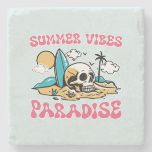 Summer Vibes Paradise - Skull Steinuntersetzer
