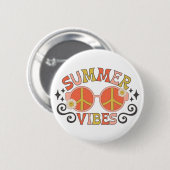 Summer Vibes Peace Sonnenbrille Button (Vorne & Hinten)