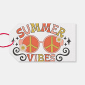 Summer Vibes Peace Sonnenbrille Geschenkanhänger (Rückseite Horizontal)