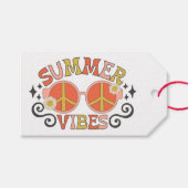 Summer Vibes Peace Sonnenbrille Geschenkanhänger (Vorderseite (Horizontal))