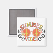 Summer Vibes Peace Sonnenbrille Magnet (Vorderseite/Rückseite)