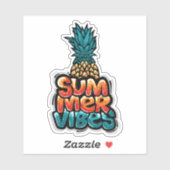 Summer Vibes Pineaple Vinyl Stickers Aufkleber (Blatt)