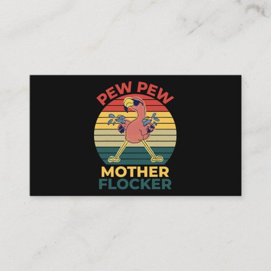 Summer Vibes Pink Flamingo Funny Pew Pew Mother Fl Visitenkarte (Vorderseite)