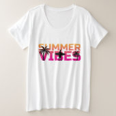Summer Vibes Plus Größe Große Größe T-Shirt (Design vorne)