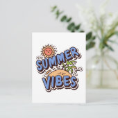 Summer Vibes Postkarte (Stehend Vorderseite)